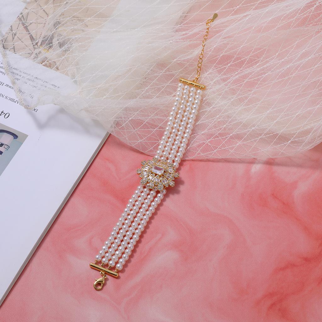 HY Jewelry Luxury and Generous Zircon and Pearl Four-piece Set Is Selling Well In Saudi Arabia, Iraq, and Russia Wedding Parties