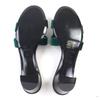 HERMES Mule Oasis H motif velour and leather sandals Velor Women 37.5 232162Z Used