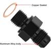 EVIL ENERGY 6AN Male to 1/4" NPSM Transmission Cooler Fitting Adapter Aluminum Black 2PCS, Fits TH350 TH400 4L60E 700R4 200-4R TR6060 AOD 4R100 4R70W