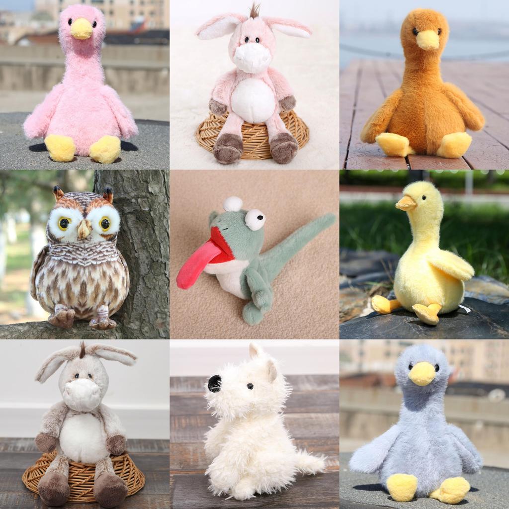 Peluche Animale Giocattolo Asino Gufo Anatra Bambola Ripiena Regalo Per Bambine Bambini Decorazione Casa