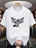 Unisexs Unisex T Shirt Summer Funny A Muscular Pigeon Design Meme Pattern Print Streetwear Tee Casual Oversize Loose Short Sleeve