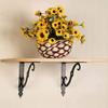 European Style Wrought Iron Triangle Shelf Bracket - Heavy Duty Right Angle Support