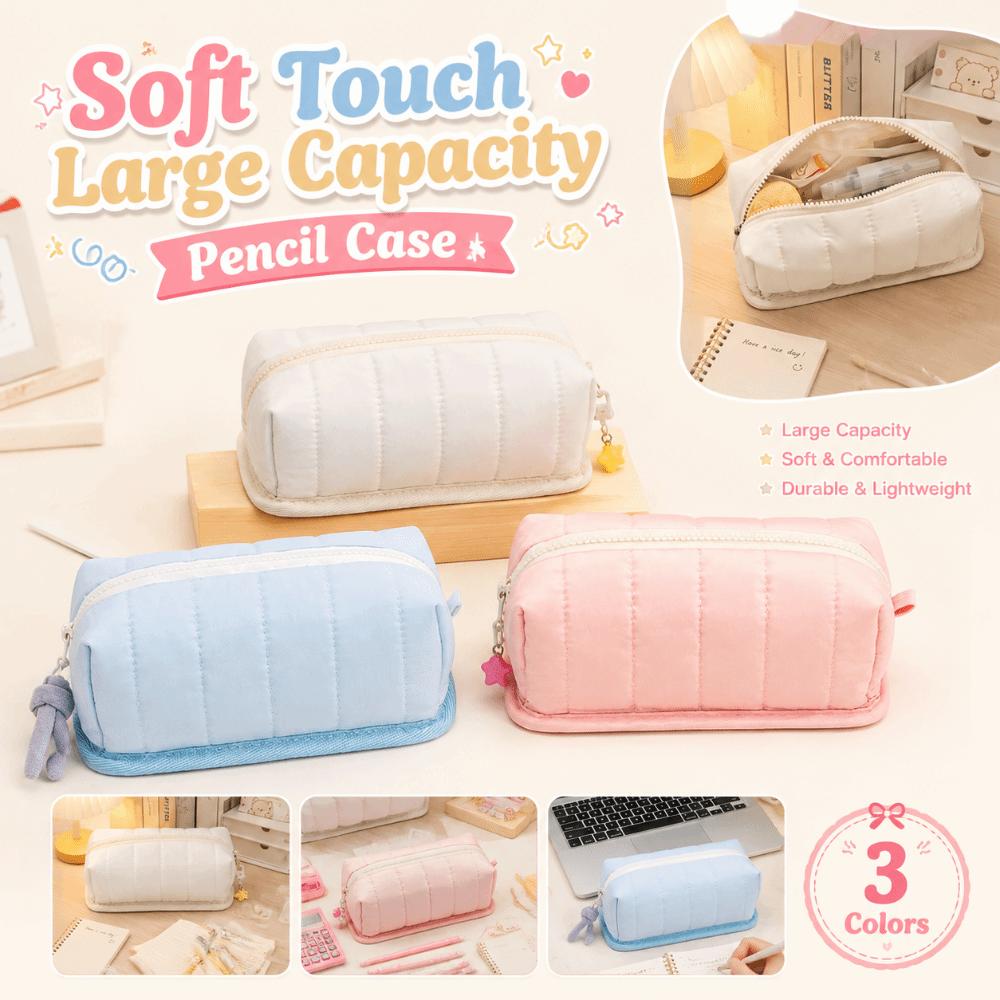 Solid Color Pencil Case Toast Shape Stationery Bag Durable Pen Bag  School Supplies