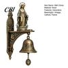 Resin Religious Statue Our Lady of Grace Wall Bell, Catholic Chime, Virgin Mary Chime For Meditation Hanging Prayer Bell for Home Altar Christian