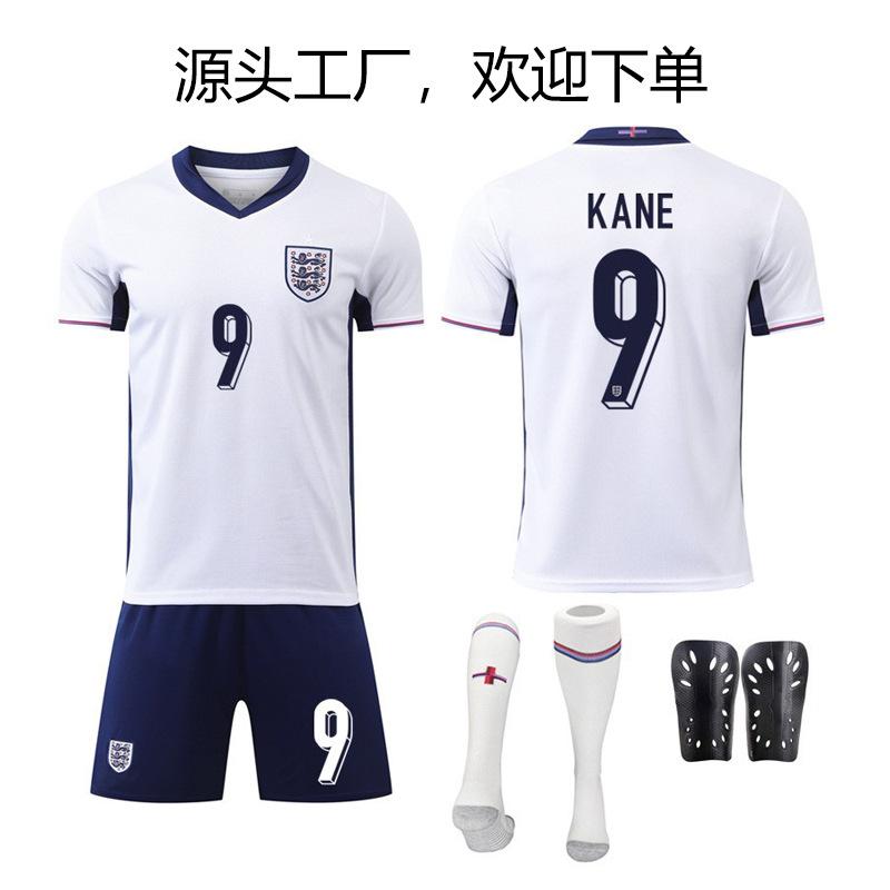 Europacupen England Fotbollsuniform Set 11 Foden Nr. 1 Bellingham Kane Fotbollströja