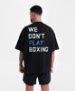 BOXRAW Nie Gramy w Boks Luźna Koszulka - Męska M Bxrw-U-Wdpbt [Czarny/Niebieski] (D Typ)