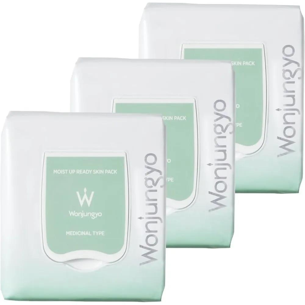 wonjungyo Skin Pack Moist Lady Face Skin Pack 50 Sheets 2 Packs Green