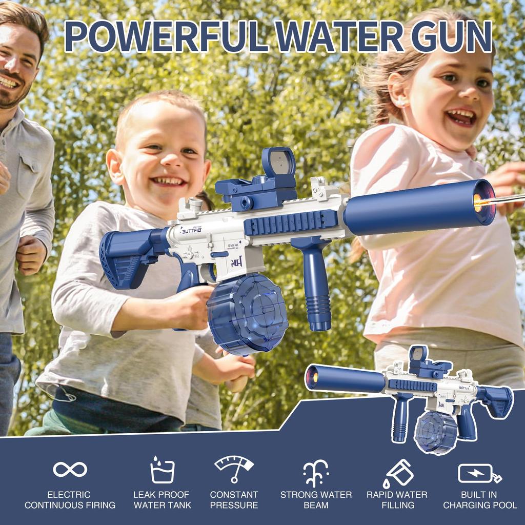 Il giocattolo da spiaggia estivo con pistola ad acqua elettrica continua automatica M416 di seconda generazione adatto a bambini, ragazzi e ragazze, adulti