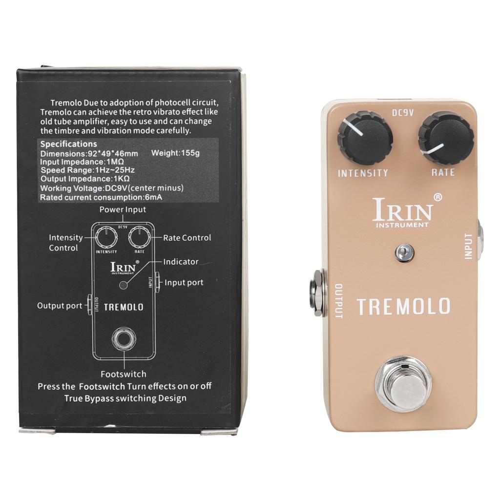 IRIN RS-09 Tremolo Pedal Guitar Pedal Old Tube Amplifier Retro Vibrato Effect Pedal Guitar Parts & Accessories True Bypass