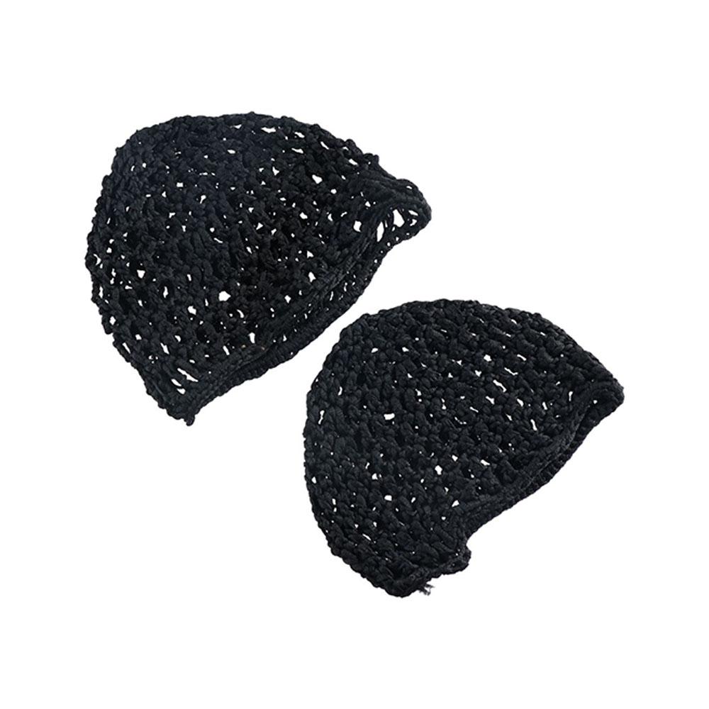 Snood Crochet Hair Net Handmade Night Cover Turban Black Wig Caps Mesh Hair Net