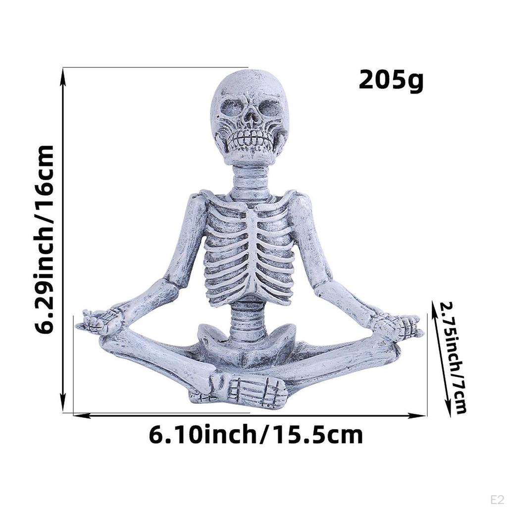 Halloween Skull Statue Home Decor Portable Birthday Gifts Stylish Yoga Sculpture Multipurpose