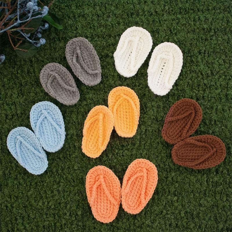 Lovely BabeBorn Accesorios Picture Outfits Crochet Flip-flops Multicolors Boy / Girl Costume Flip-flops Set 0-2 Month