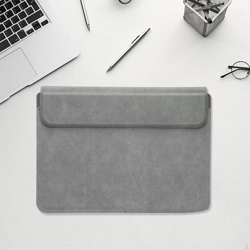 Laptop Sleeve 15 16 inch Dust Cover Carrying Case Business Adjustable Stand PU Leather