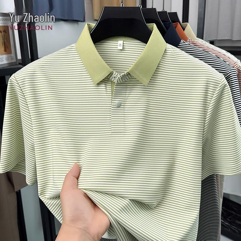 YUZHAOLIN Men s Premium Short-Sleeve Polo Shirt 56 яблочный зеленый