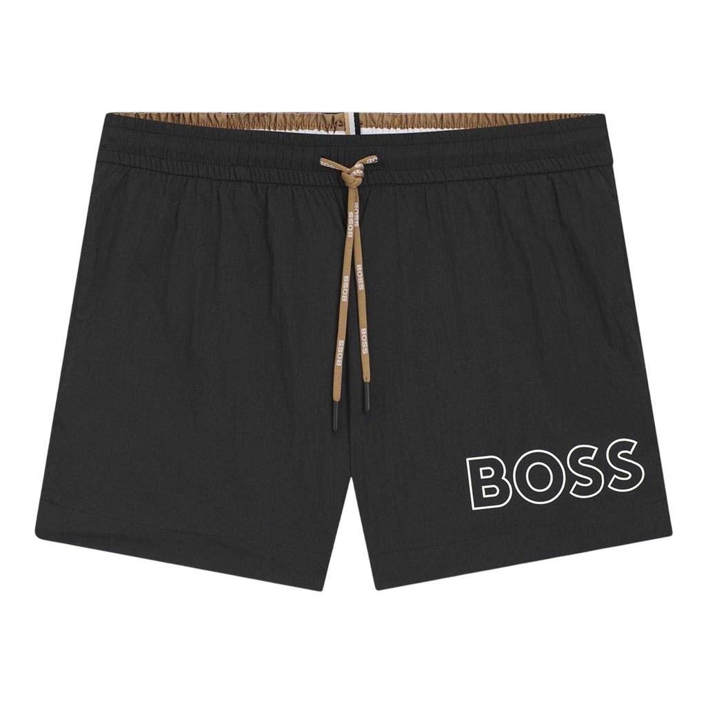 BOSS Mens Mooneye Logo Outline Swim Shorts