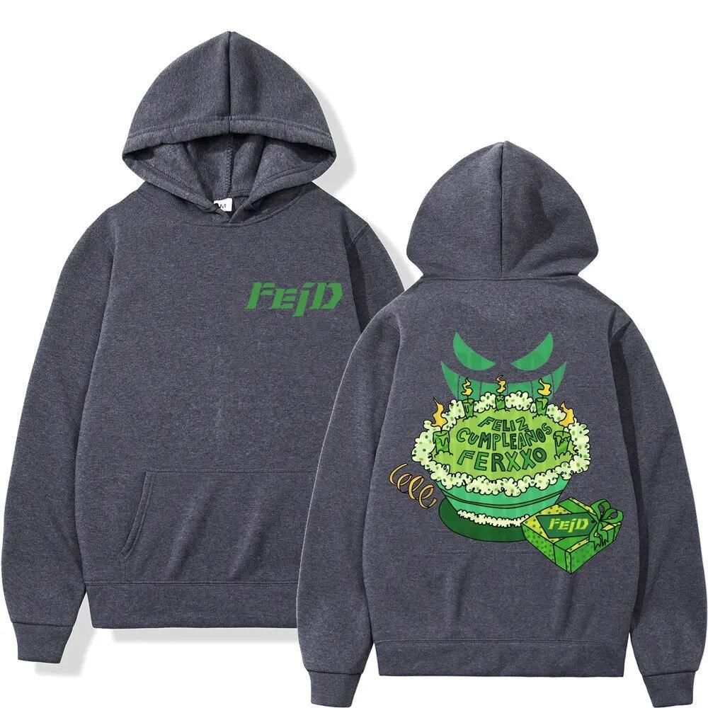 2023 Feid Ferxxo Album Tour Print Hoodie Unisex Women Fashion Aesthetics Sweatshirts Hip Hop Rap Oversized Hoodies Y2k Streetwear