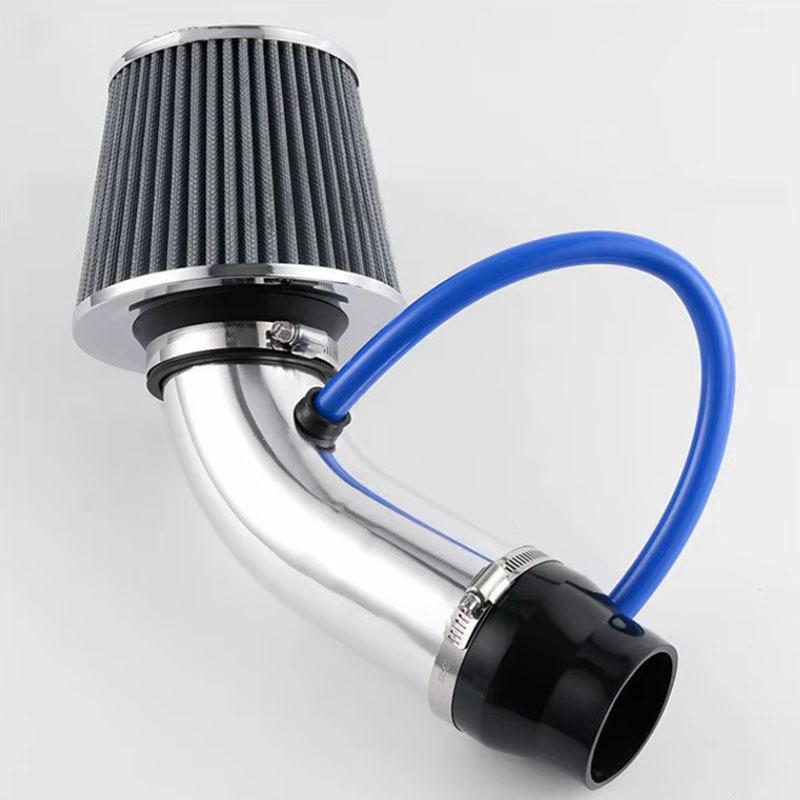 Universal Car Racing Cold Air Intake System Turbo Induction Pipe Tube Kit Cone High Flow Performance Air Filter Inlet 3" 76mm