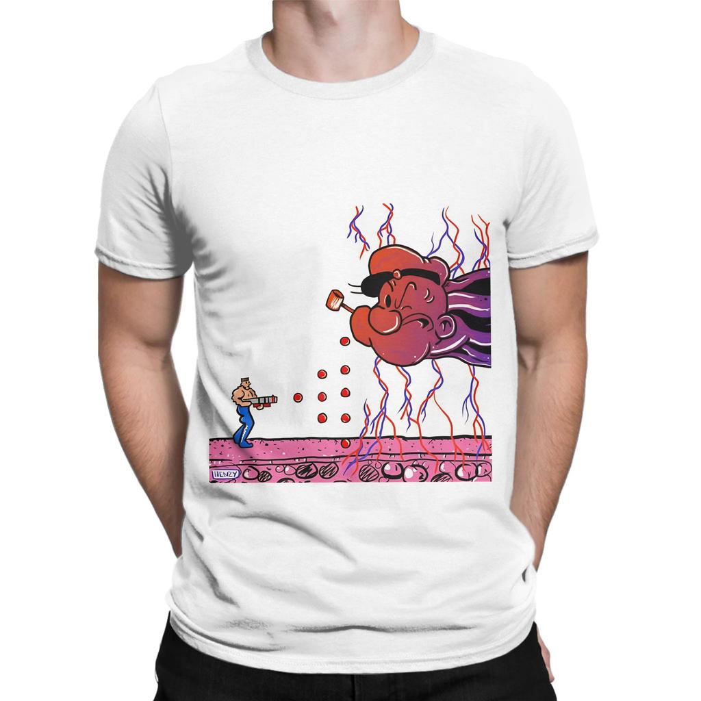 Contra End Boss Novelty 100 Cotton TShirt Contra NES Tees Tops For Unisex