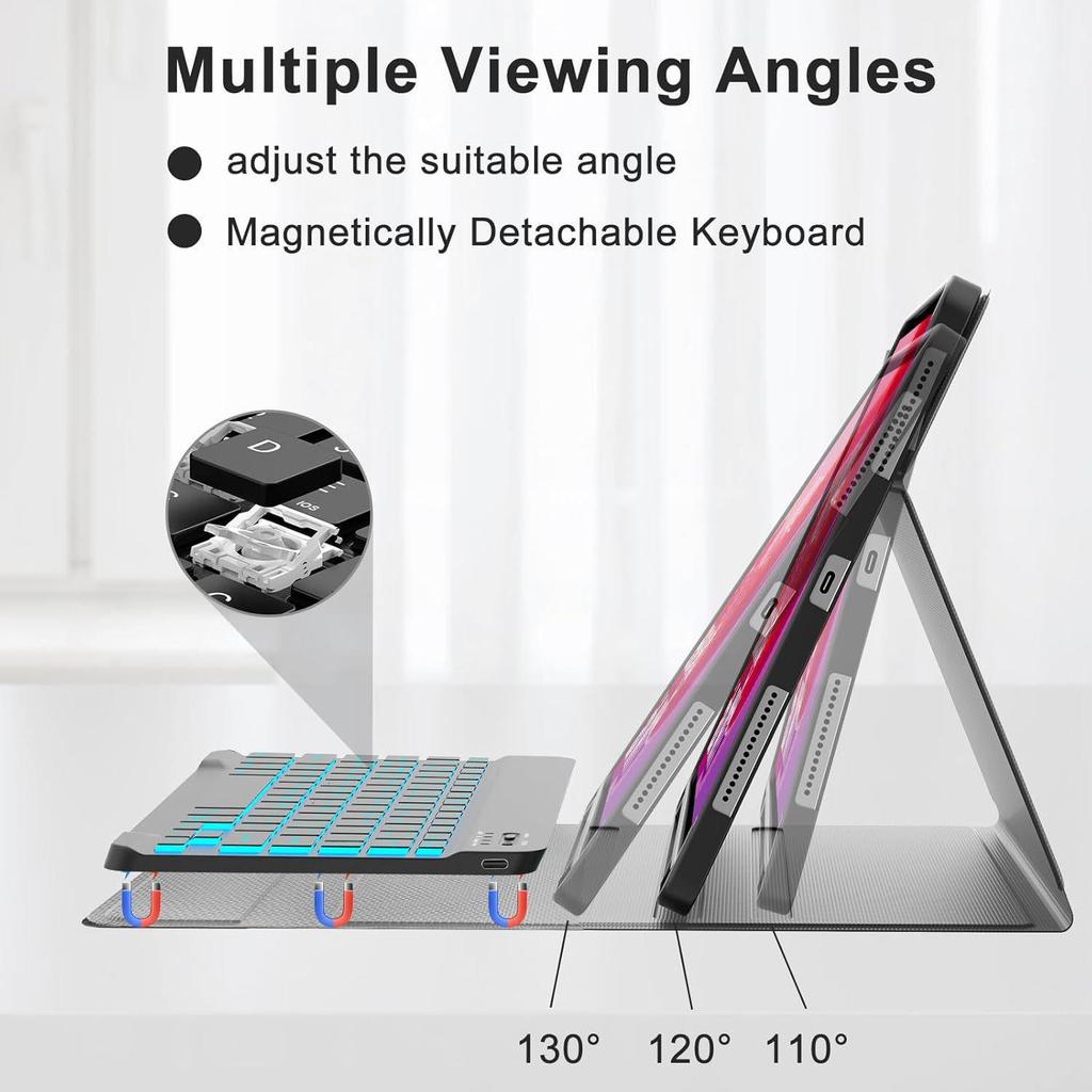 Lenovo Pad M11 (2025) TB331 Case with Detachable Backlit Bluetooth Keyboard