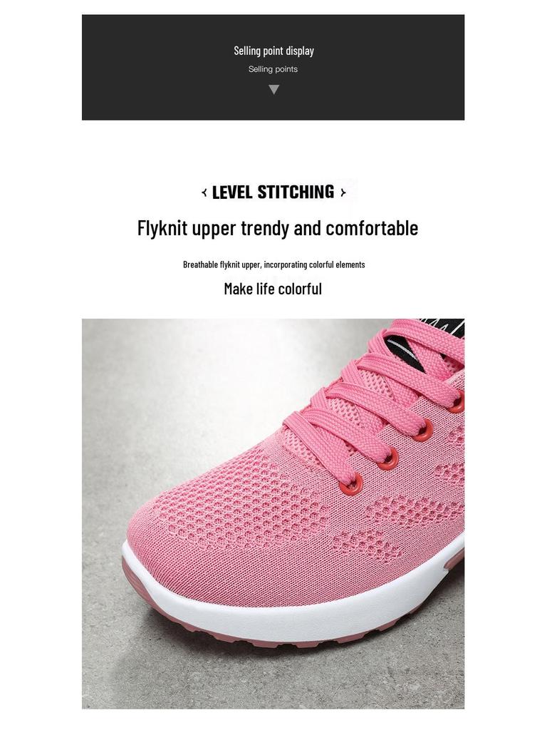 2025 Women's Korean Fashion Trend Sneakers: Soft Sole, Breathable Running Shoes with Air Cushion.