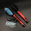 Motorbike Motorcycle Big Rearview Mirror Folding Side Mirrors CNC Aluminum Adjusting for KAWASAKI HONDA SUZUKI YAMAHA DUCATI