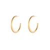 GEMCHIC Women's Classic Ins Large Hoop Earrings Stainless Steel 18K Gold Plated Polished Fashion Accessories