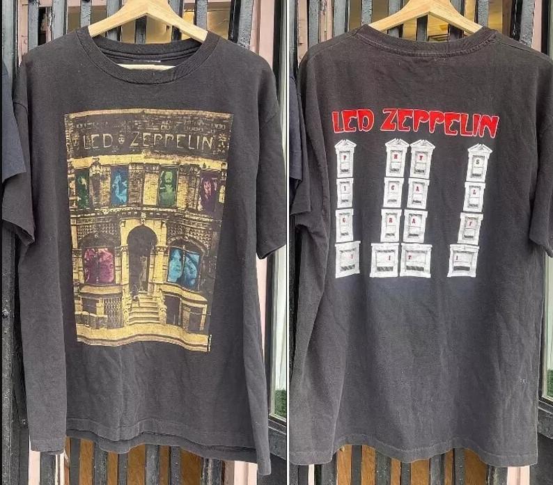 Vintage Led Zeppelin Rock Band REPRINT T-shirt, size S-4XL