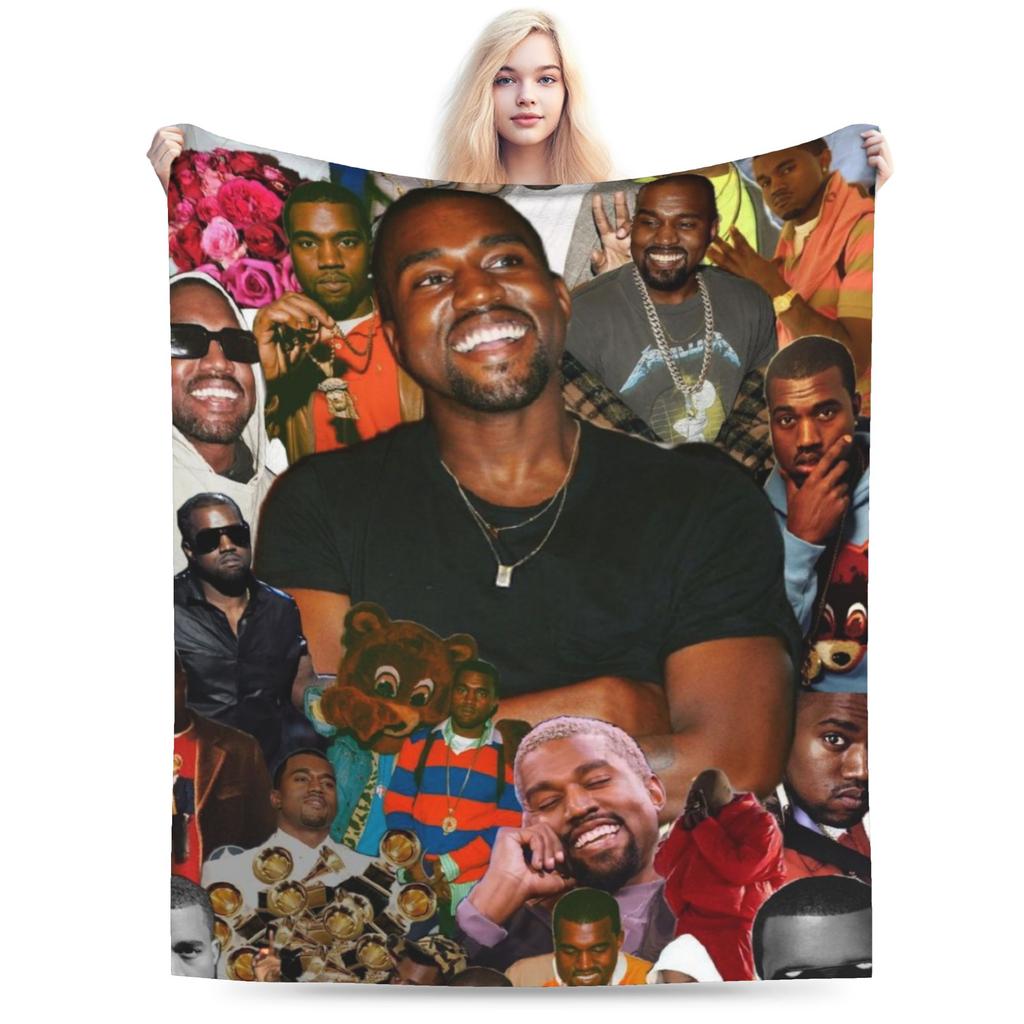 Kanyes Wests Blanket Super Soft Warm  Throw Blankets for Bed 50x60 Inch Multiple Sizes Rug Piece