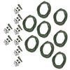 8PCS ABS+Copper Alloy Portable Silicone Hair Rigs Swivel Carp Fishing Accessories(Green )