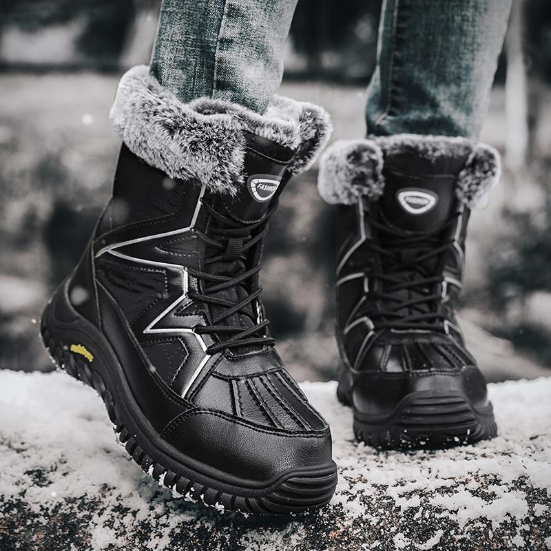 TUINANLE Winter Women Snow Boot Plush Fashion Anti-slip Comfortable Soft Breathable Casual Men Shoes Outdoor Cotton Boots