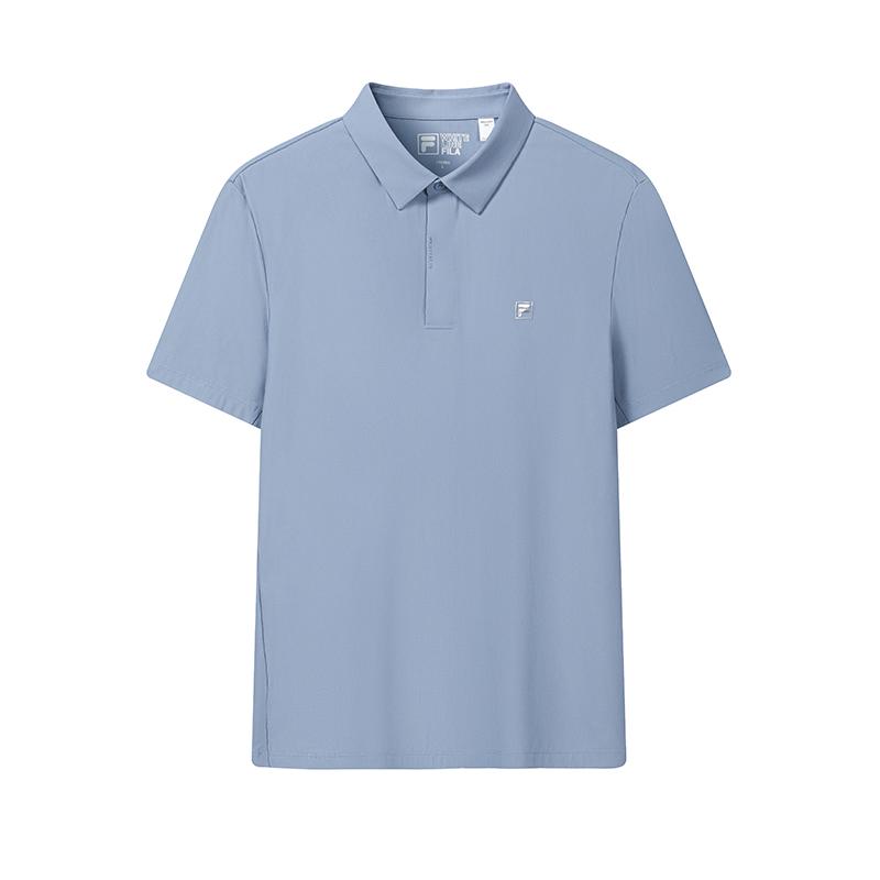 FILA White Contact Cool Fashion Polo Shirt Men tops Ice-Blue F61M623107FBU XL