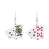 Handmade Personality Playing Card Earrings - Creative and Fun Accessories