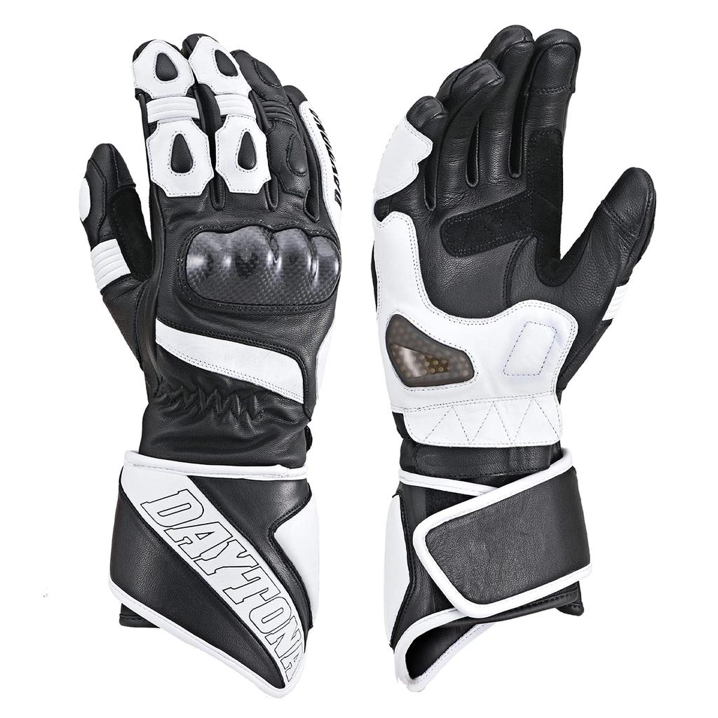 Daytona Motorcycle Genuine Leather Carbon Smartphone All Long XL 15834 Gloves, Spring, Summer, Autumn, Winter, (Goat Leather), Protector, Compatible,
