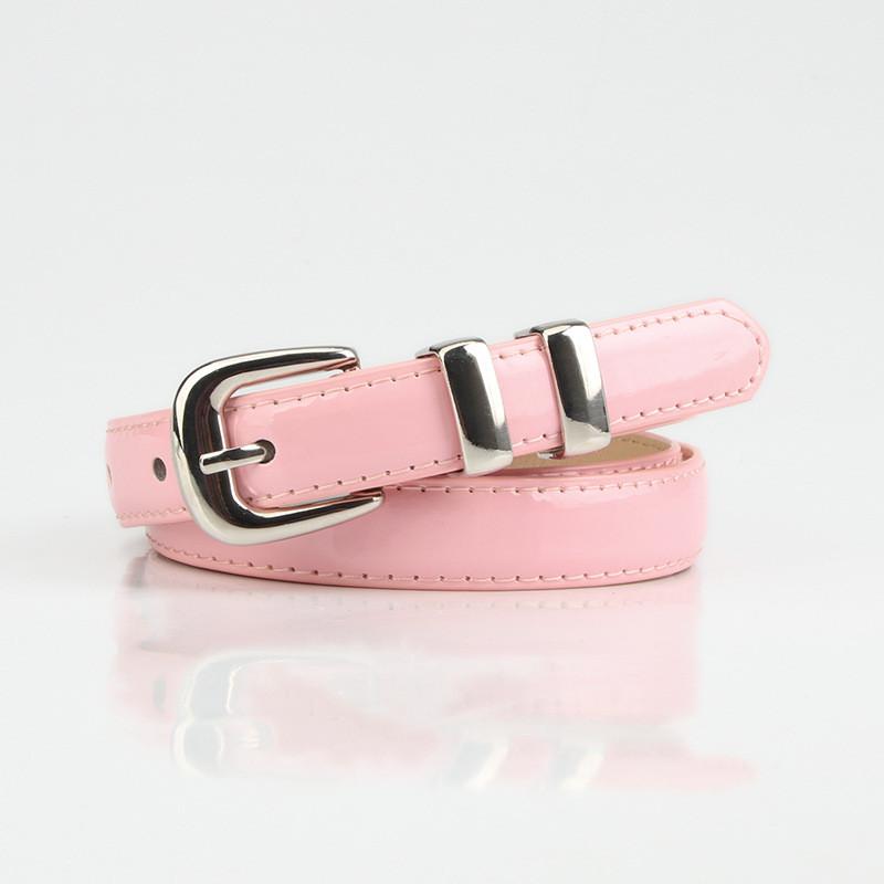 Elegant Womens Faux Leather Belt With Geometric Metal Buckle Trendy Versatile Accessory For Office And Outings