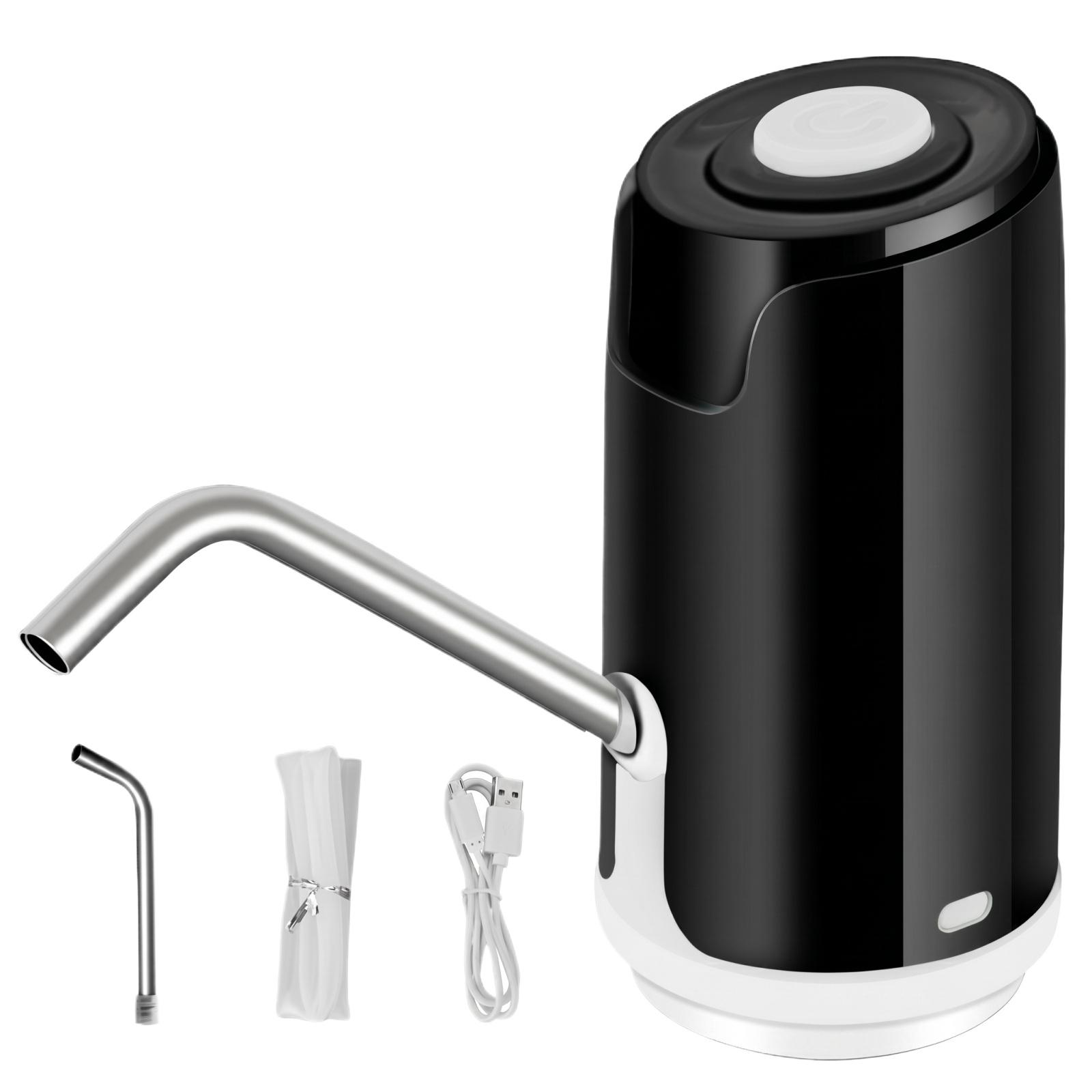 Electric Water Pump Dispenser for Bottled Water Rechargeable Automatic Water Pump USB Charging Portable Water Dispenser for Home Use чёрный