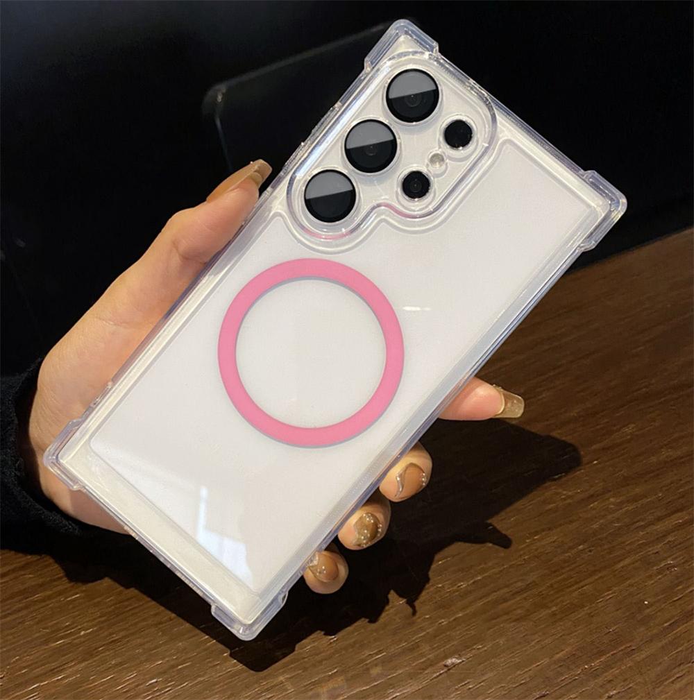 

Transparency Shockproof Protector Case For Samsung S26 Ultra S24 Plus S23 S22 S25 Ultar For Magsafe Wireless Charger Phone Cover S25