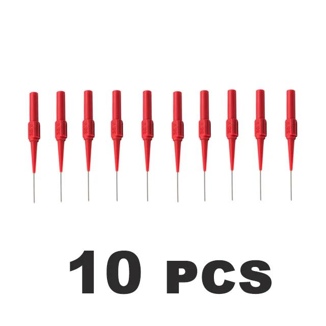10Pcs 30V Car Tip Probes Diagnostic Tools Auto Multimeter Test Leads Extention Back Piercing Needle Tip Probes Mechanical Tools
