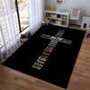 Christian Cross Word Art Non-slip Rug Non-slip Rug Suitable for Living Room and Bedroom Sofas.
