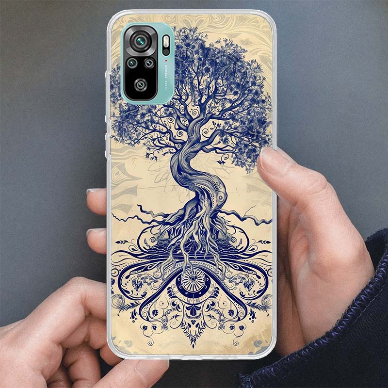 Tree of Life Space Phone Case For Xiaomi Redmi Note 14 13 12S 12 10 10S 11 Pro Plus 11S 11E 11T 9 9S Soft Silicone Shell
