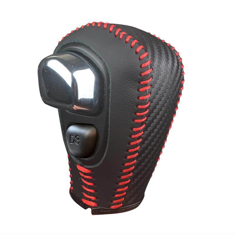 Kompatibel mit 07-26 Honda CRV/Civic Echtleder Schalthebelknaufabdeckung für Automatikgetriebe.