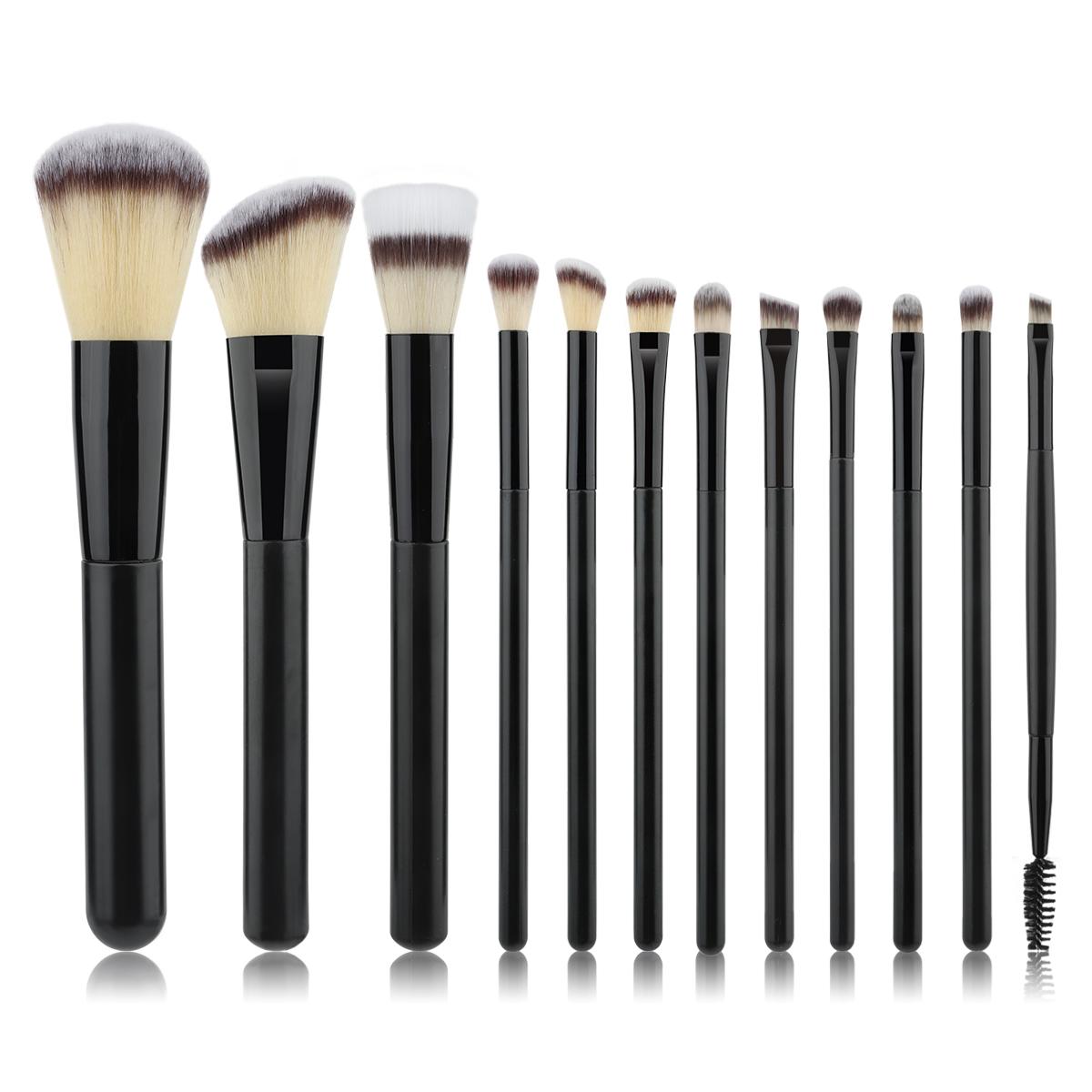 

12PCS Professional Makeup Brushes Set Eyeshadow Foundation Concealer Blending Blush Brush Kabuki Soft Fluffy Women Beauty Tool