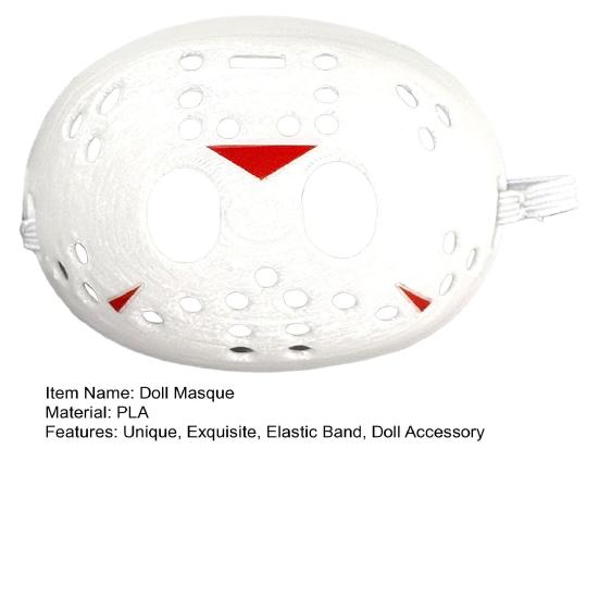 Doll Masque with Elastic Band Doll Clothing Face Cushion Accessories for Halloween Christmas Birthday Gift