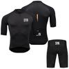 -Anti-UV Cycling Jersey Set for Men Breathable Racing Sport MTB Bike Clothing Suit Summer