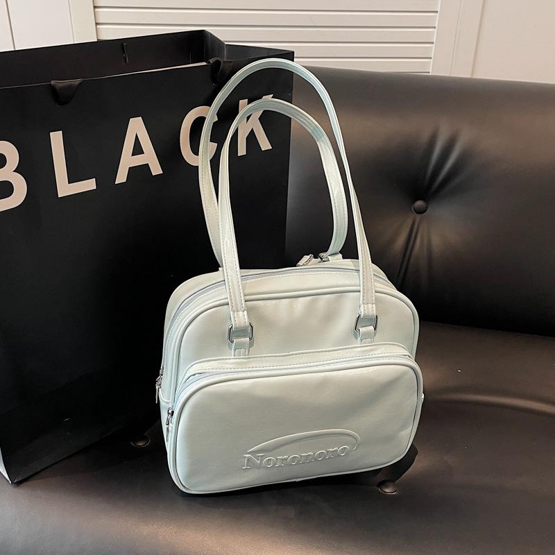 Korean Simple Casual Large-capacity Double Shoulder Tote Bag 2025 Spring New College Students Commuting Shoulder Bag