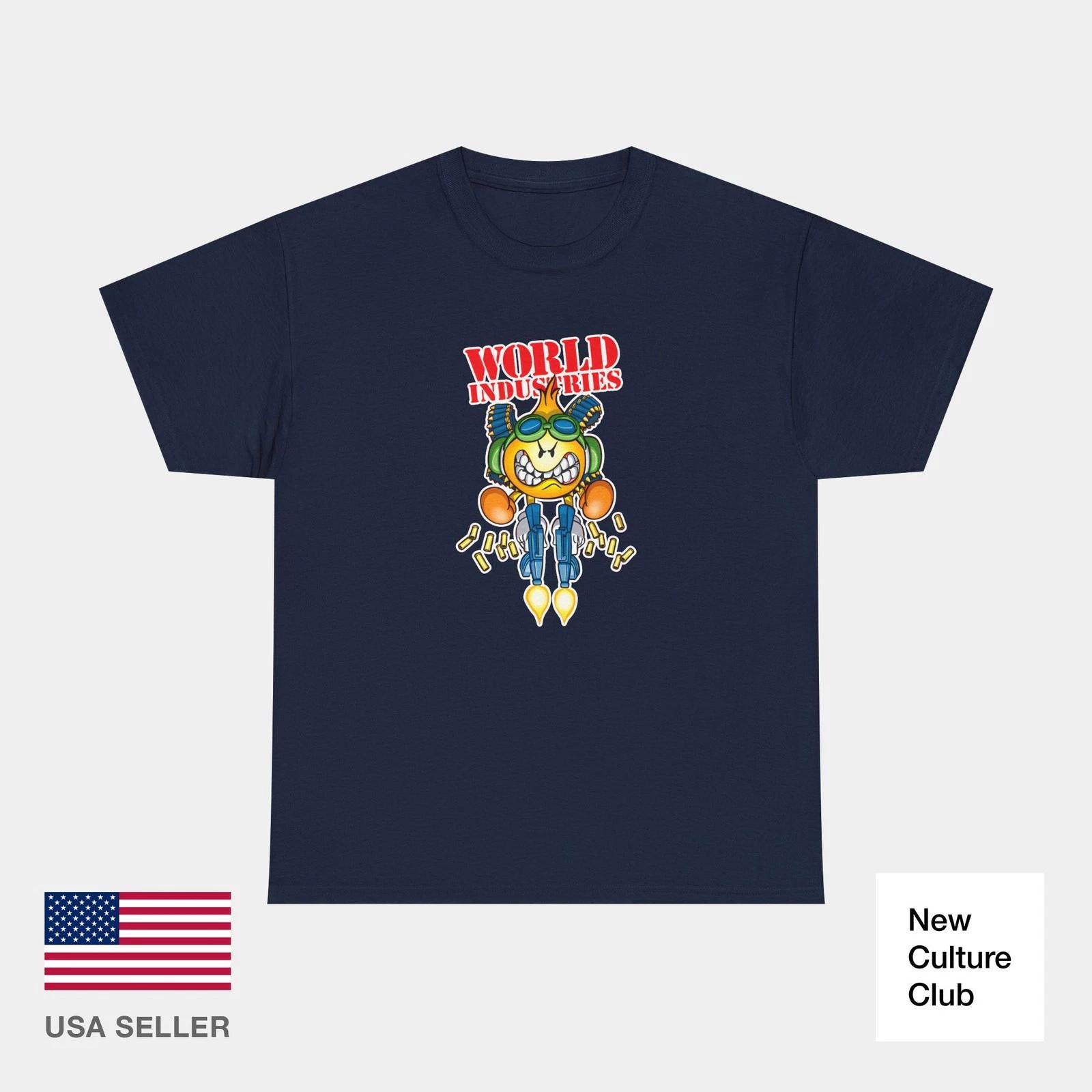 Flamebo 2000 World Industries Gunslinger Skateboards Classic T Shirt Print M