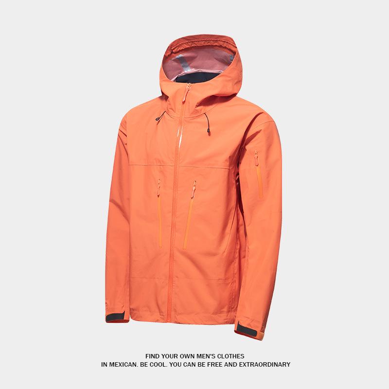 2025 New Men's and Women's Hooded Hard Shell Mountaineering Jacket - Spring/Autumn, Waterproof, Casual Style