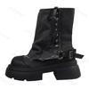 Fashion Women's Cowboy Boots Autumn Ankle Boots Rivet Decoration Block Heels Denim Boots Round Toe Comfortable Western Botines Mujer