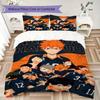 Haikyu!! Anime Pattern Bedding uilt Set uilt Cover Pillowcase Home Decoration Birthday Gift (1 * duvet cover + 2 * pillowcase  without core)53