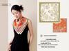 Mulberry Silk Double-Sided Printed 90cm Square Scarf - Premium Twill Silk Neck Scarf - Mid-Autumn Festival Custom Gift