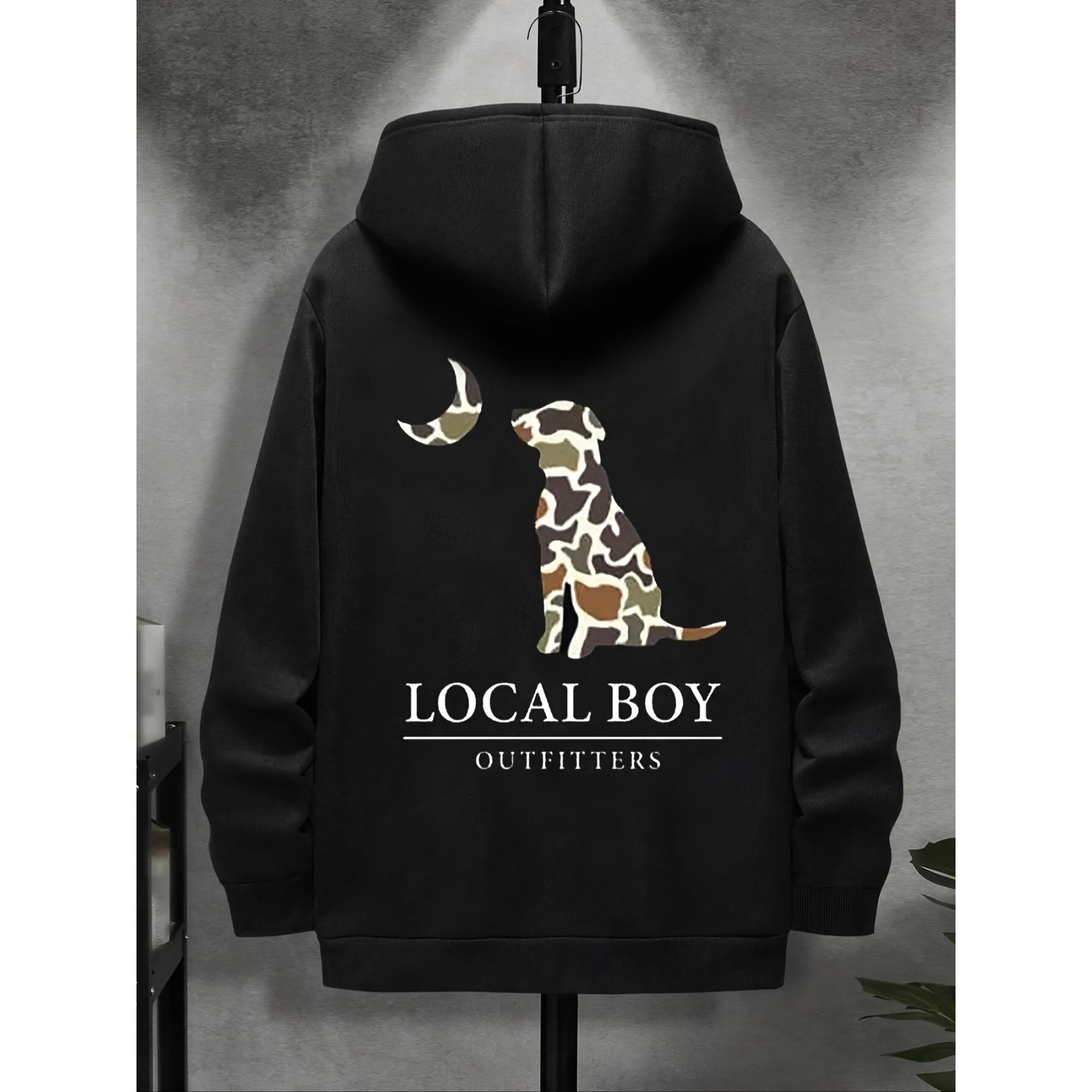 

New Men Camo Dog Print HoodieCasual Polyester Crew Neck Drawstring Hood Sports Hiphop Oversize Fall Winter Hoodie for Men Women 3XL